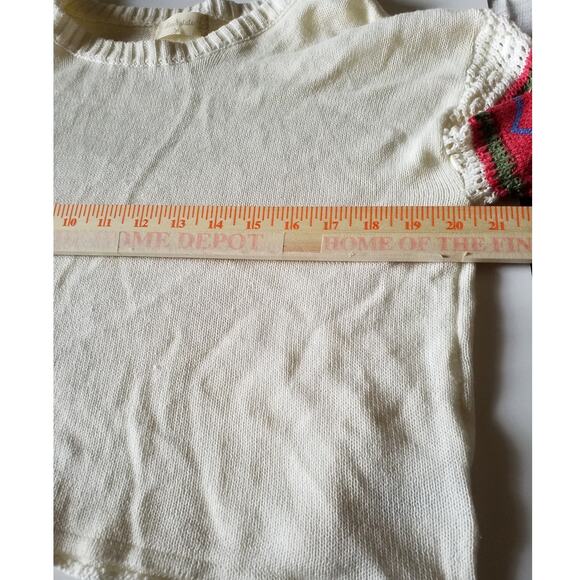 Altar'd State Womens Size Medium Sweater Bell Sleeve Cottage Boho Open Weave - Picture 6 of 7